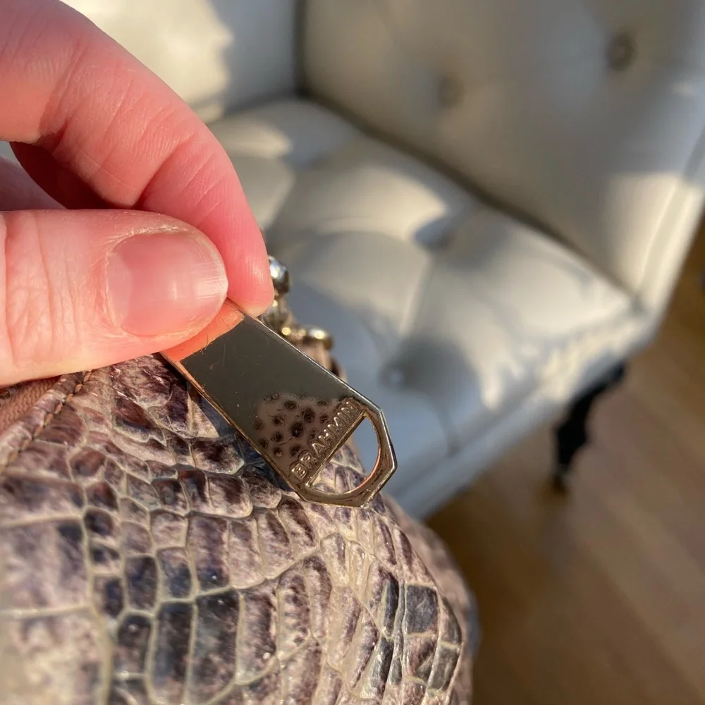 Brahmin Large Duxbury Satchel Veranda Melbourne Croc Embossed Leather Bag - Picture 9 of 12